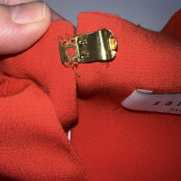 Sandro Bright Red Viscose 3/4 Sleeve Short Shift Dress Size 1 (4) - Picture 4 of 5